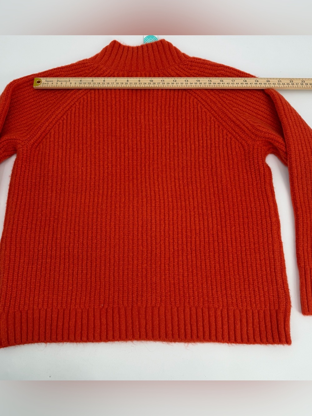 Cosmic Blue Love Sweater Womens S Orange Red Holden Raglan Vneck Pullover Sunday - Picture 8 of 9